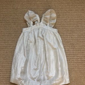 Crewcuts Shimmery White Kids Dress